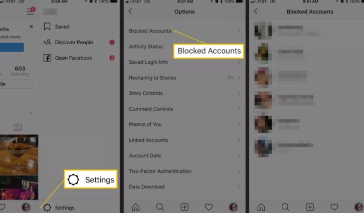 elenco account bloccati instagram
