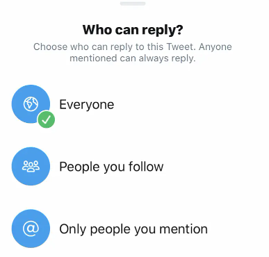 filtrare risposte twitter