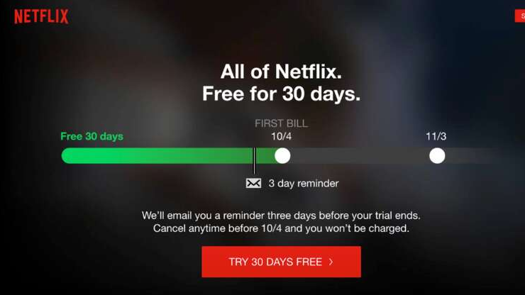Netflix rimuove la prova gratuita di 30 giorni in tutti i mercati