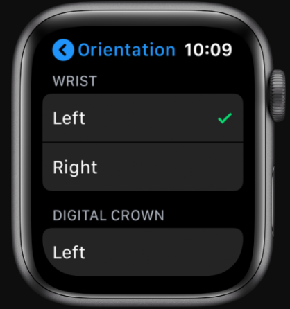 orientamento apple watch