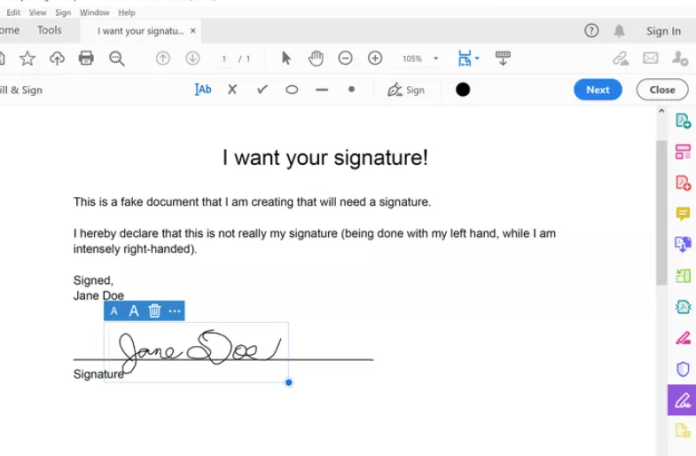 creare una firma per documenti PDF su un PC
