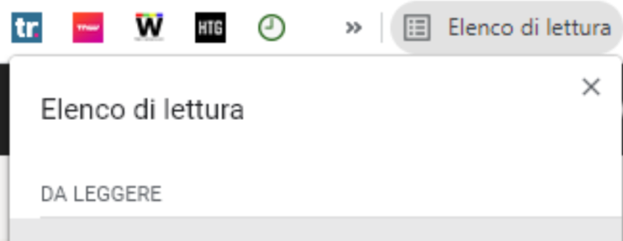 elenco lettura google chrome fastidioso
