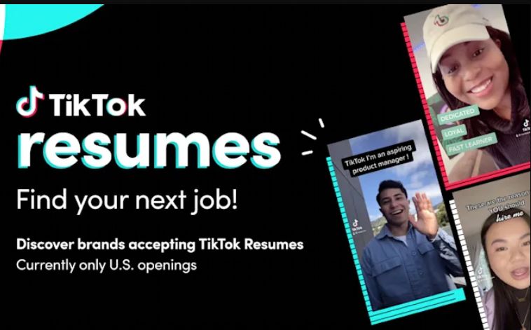 TikTok apre il programma per candidarsi al colloquio di lavoro con curriculum video