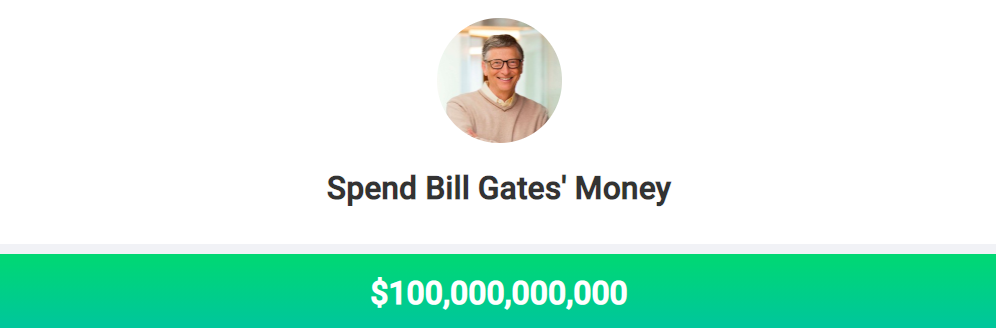Gioca a spendere il patrimonio di Bill Gates in questo gioco di shopping online