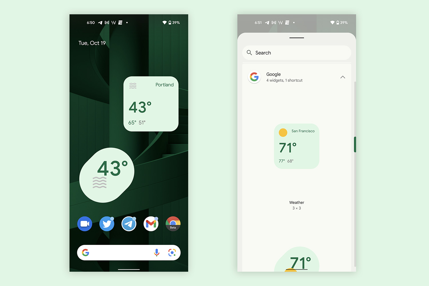 È arrivato il nuovo widget meteo di Android 12