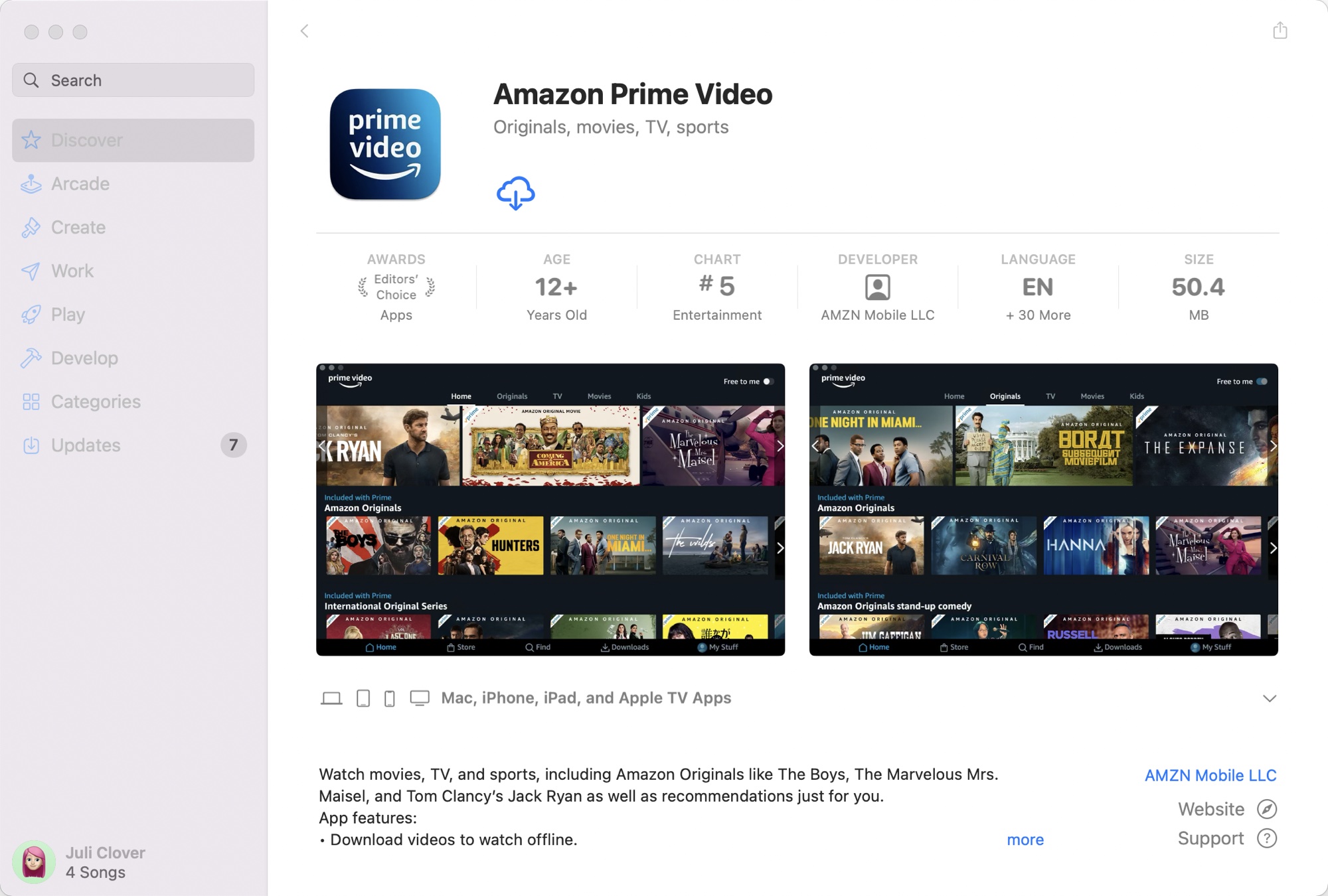 Amazon lancia l'app Prime Video per Mac