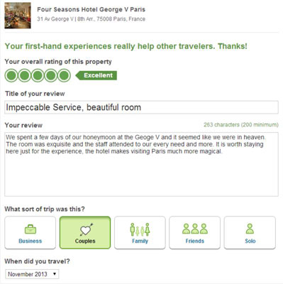 TripAdvisor: come aggiungere la recensione di un hotel