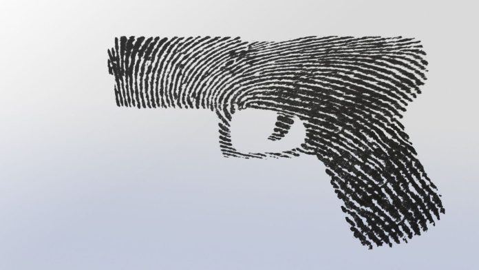 pistola intelligente con impronta digitale