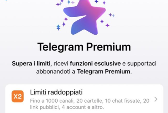 telegram premium prezzo