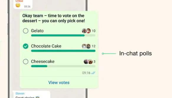 sondaggio su WhatsApp