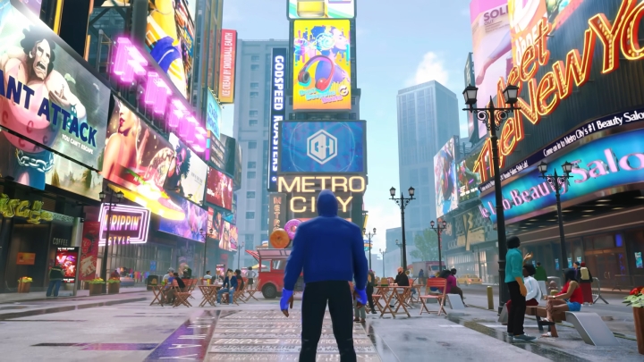 Un personaggio giocante si trova a Metro City in Street Fighter 6.