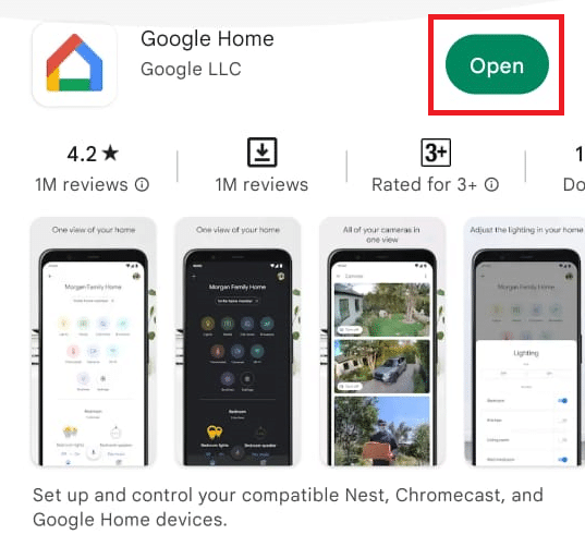 Apri l'app Google Home sul tuo telefono o tablet Android