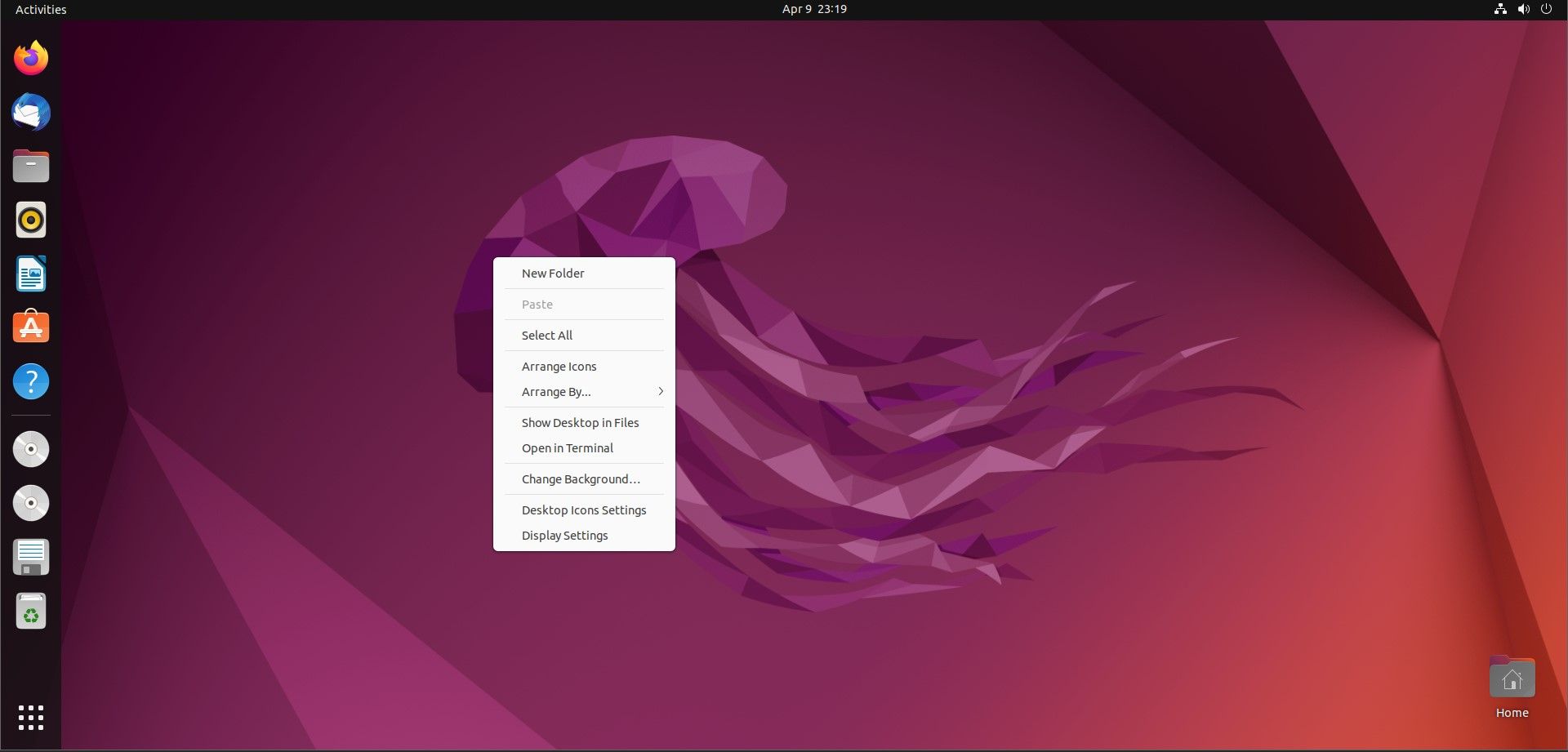 Interfaccia desktop di Ubuntu con una finestra di dialogo aperta