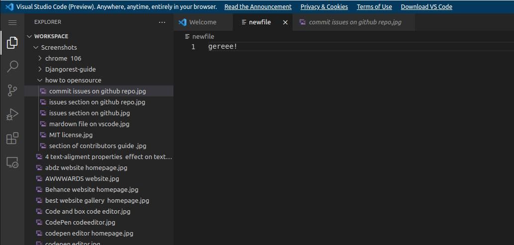 Editor di codice Vscode