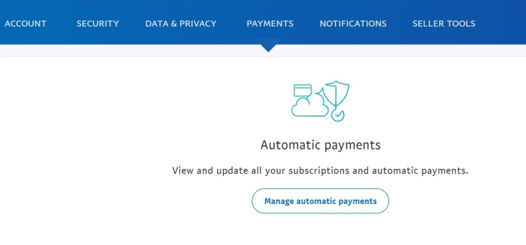 Fai clic su Gestisci pagamenti automatici