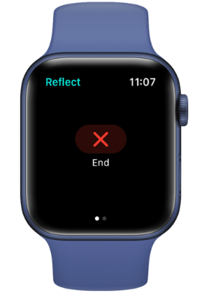 Fai clic su Fine per spegnere la luce verde su Apple Watch