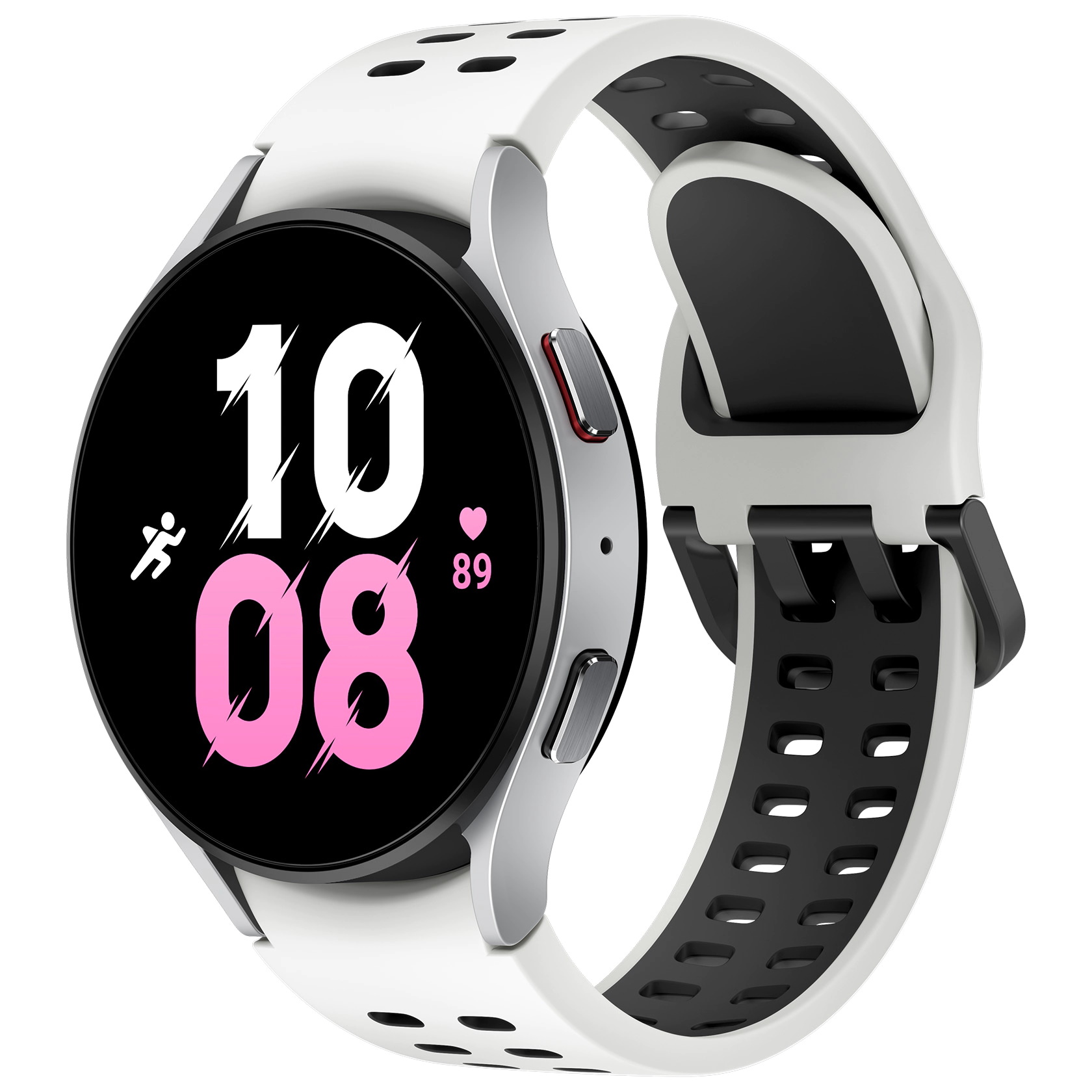 Samsung Galaxy Watch 5 con cassa argento e cinturino Extreme Sport bianco/nero