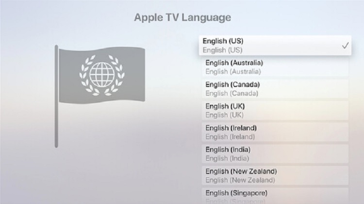 Scegli la lingua da cambiare su Apple TV
