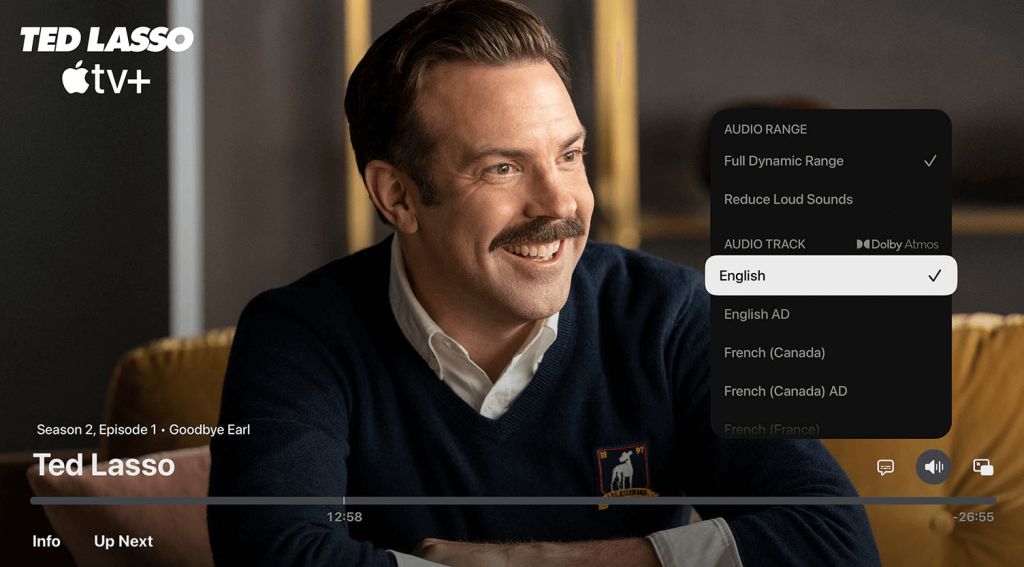 Scegli Lingua audio per Apple TV
