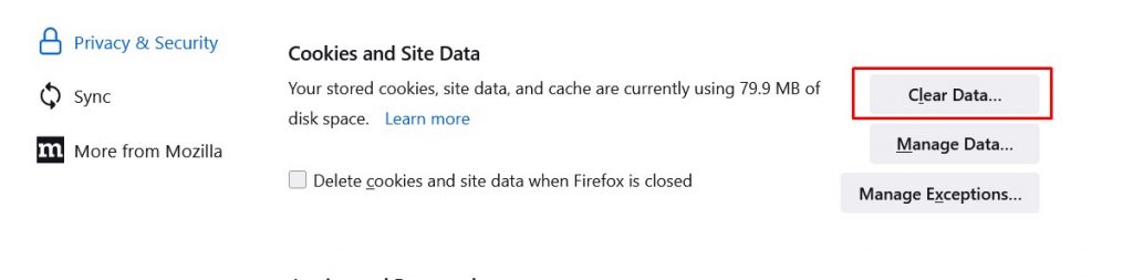 Svuota la cache sul browser Firefox 