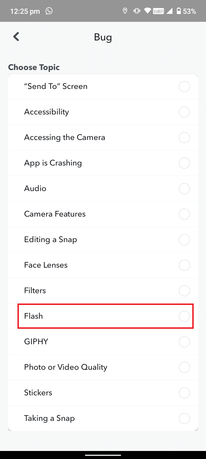 Seleziona Flash. Perché il mio Snapchat Flash non funziona?