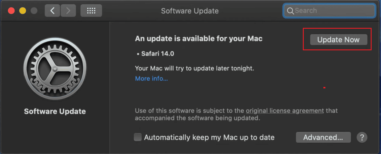Aggiorna ora il browser Safari su Mac