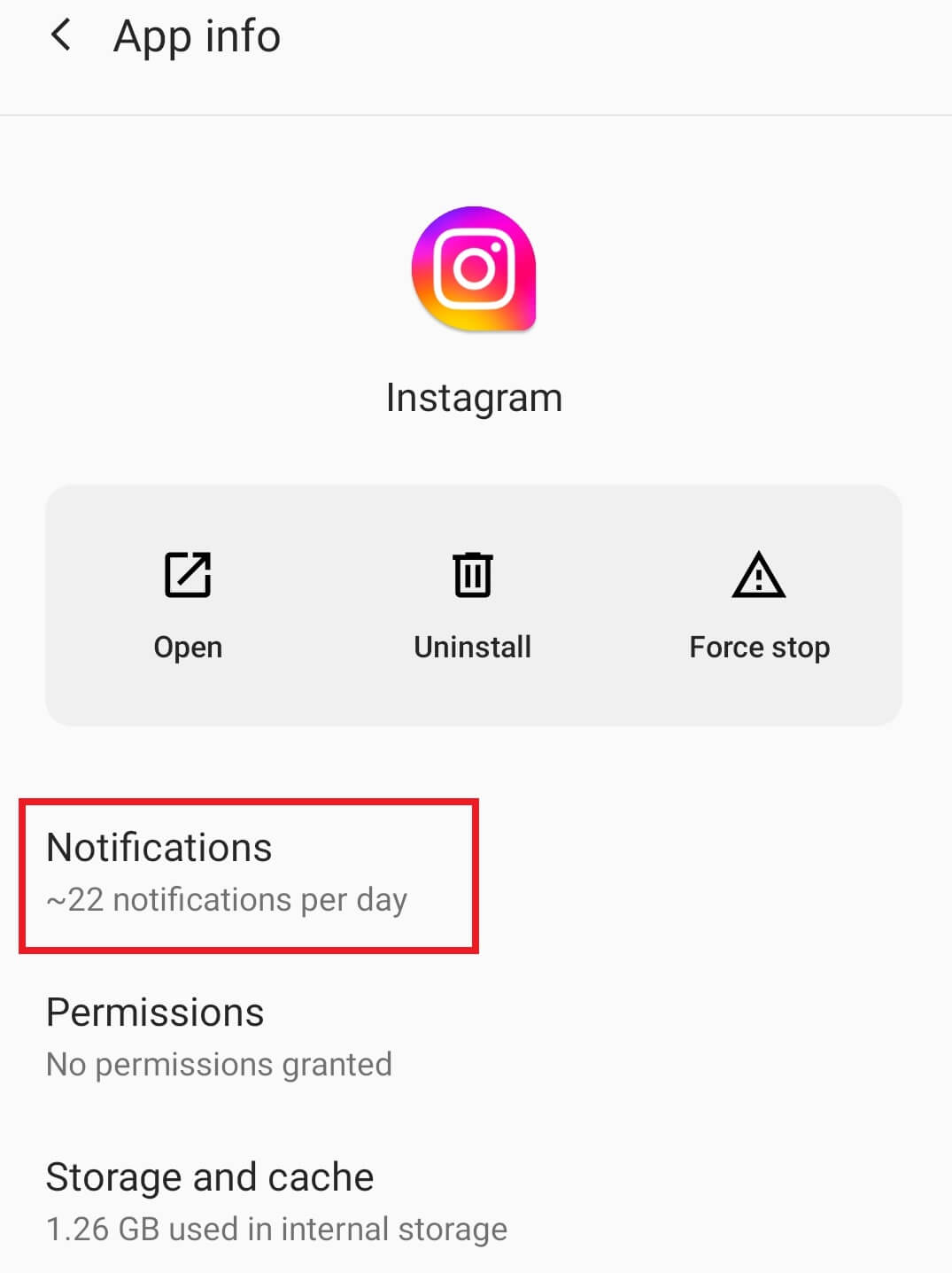 Notifiche di Instagram su Android