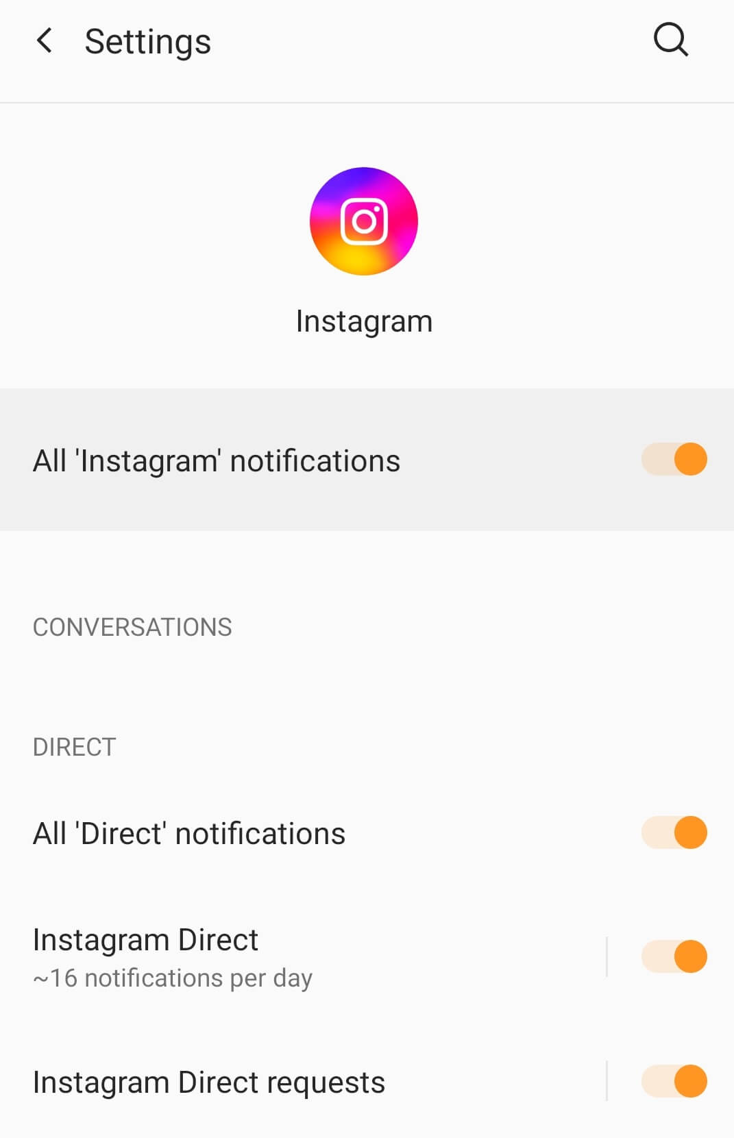 Notifiche di Instagram su Android