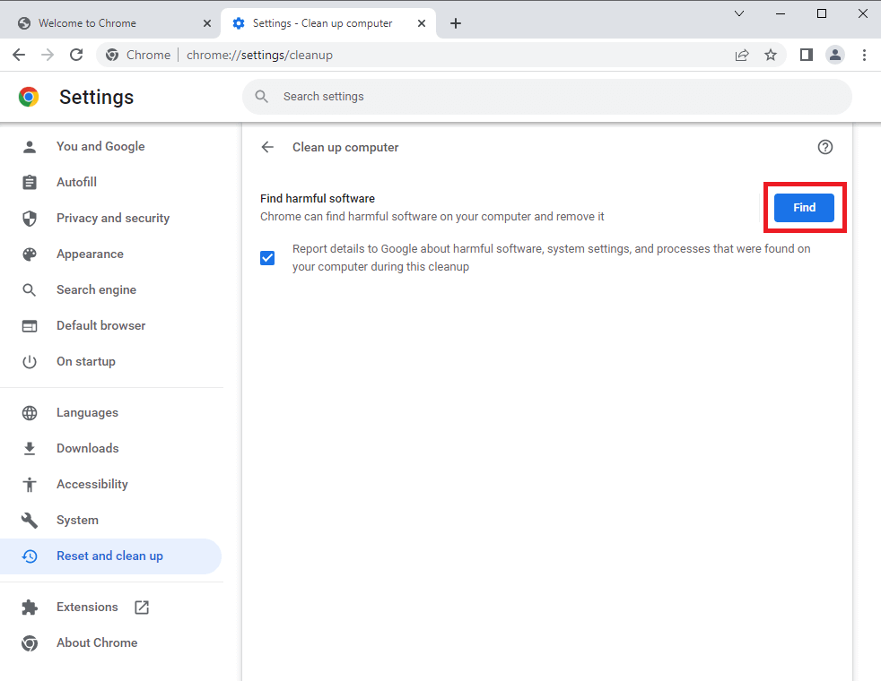 Trova e rimuovi il software dannoso in Chrome quando il PDF non si apre