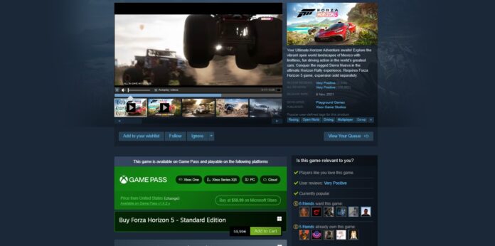 Controlla se un gioco Steam è disponibile su PC Game Pass con questa estensione del browser
