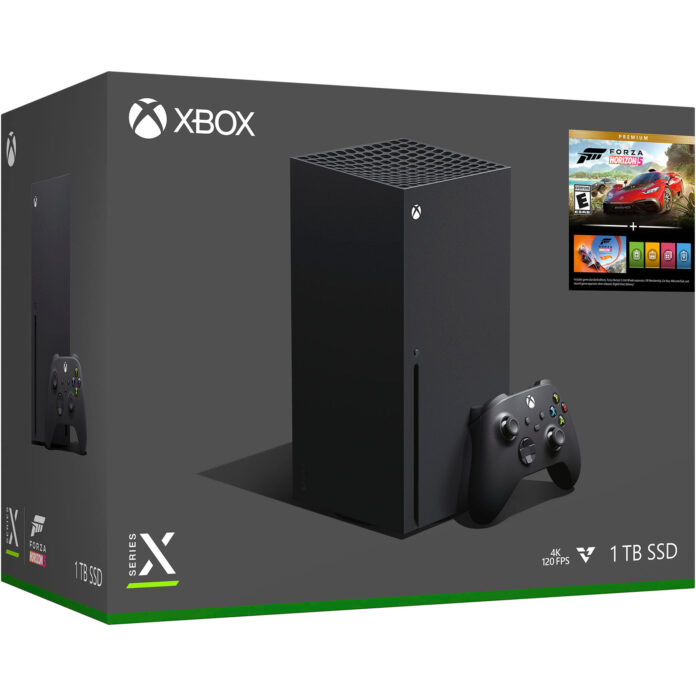 Xbox Series X: confezione al dettaglio del bundle Forza Horizon 5.