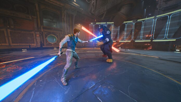 Star Wars Jedi: Survivor Ninth Sister che combatte contro Cal Kestis