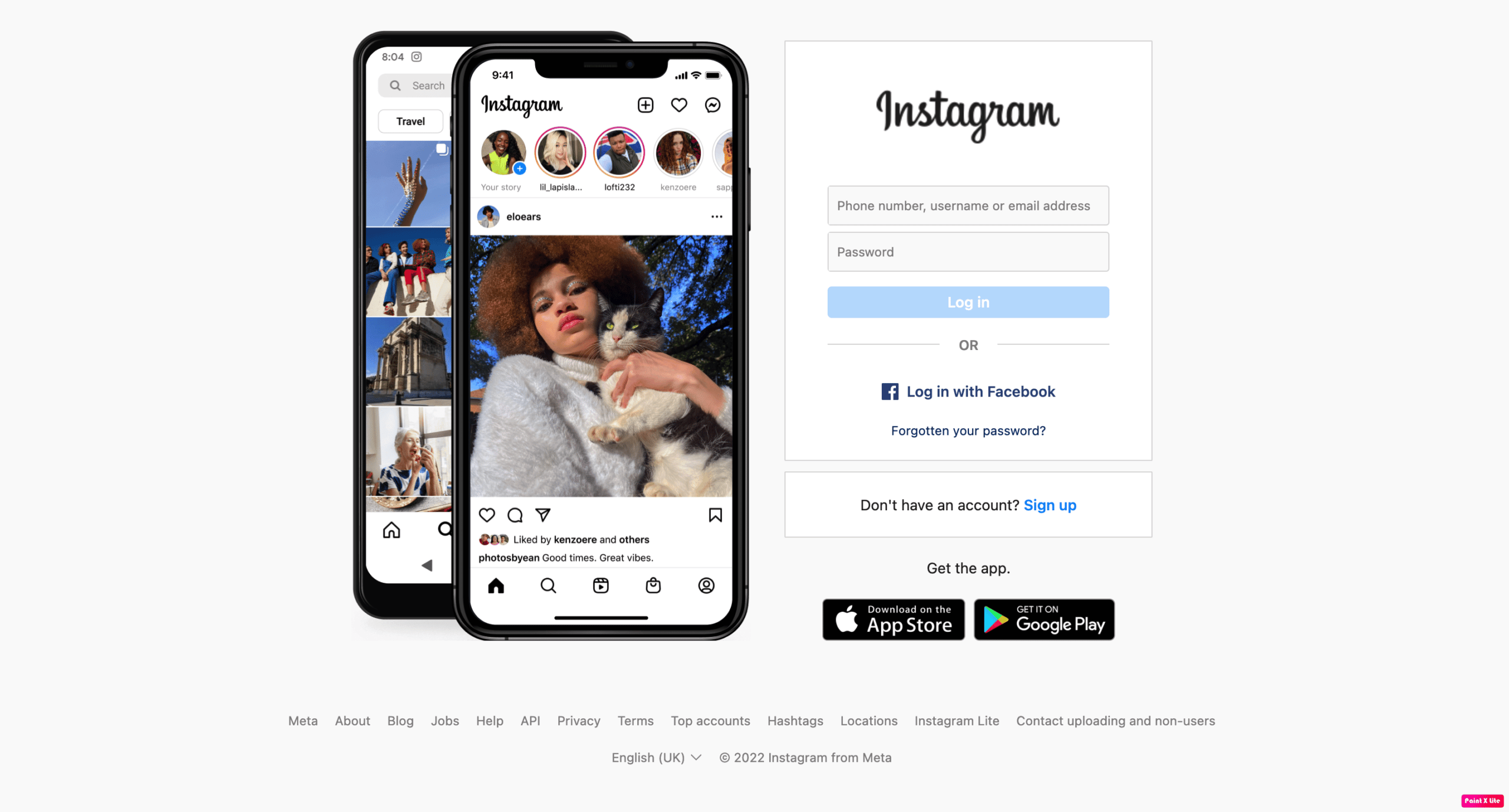 homepage di instagram