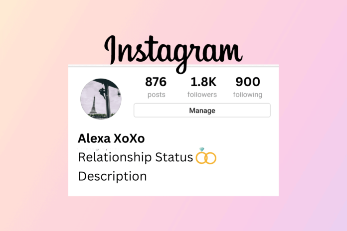 How to write relationship status in Instagram bio