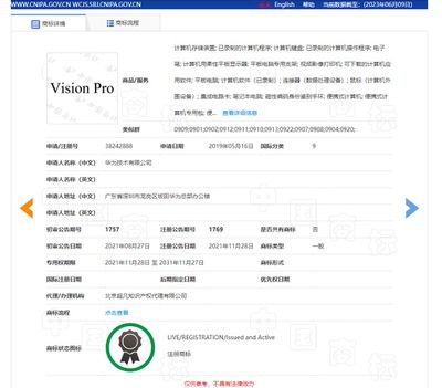 marchio vision pro cina huawei