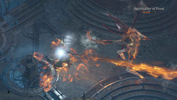 Lo stregone di Diablo 4 lancia l'attacco della piromanzia.
