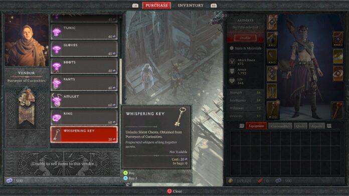 Immagine del fornitore di curiosità di Diablo 4