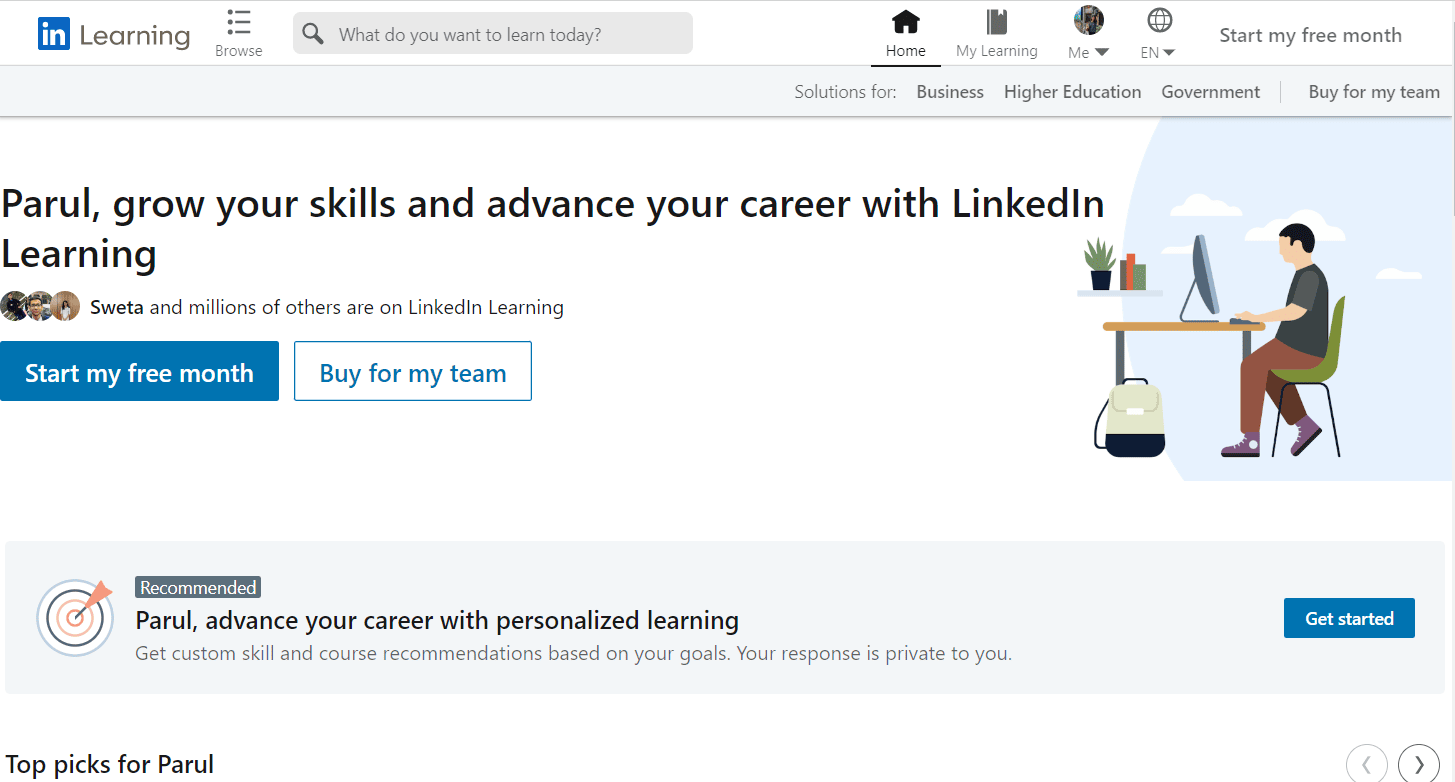 sito ufficiale di apprendimento linkedin