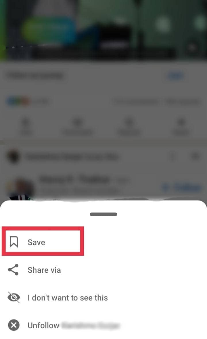 Per salvare il post, tocca l'opzione Salva | Come visualizzare i post salvati su LinkedIn