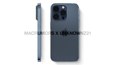iPhone 15 Pro lato e retro blu 2