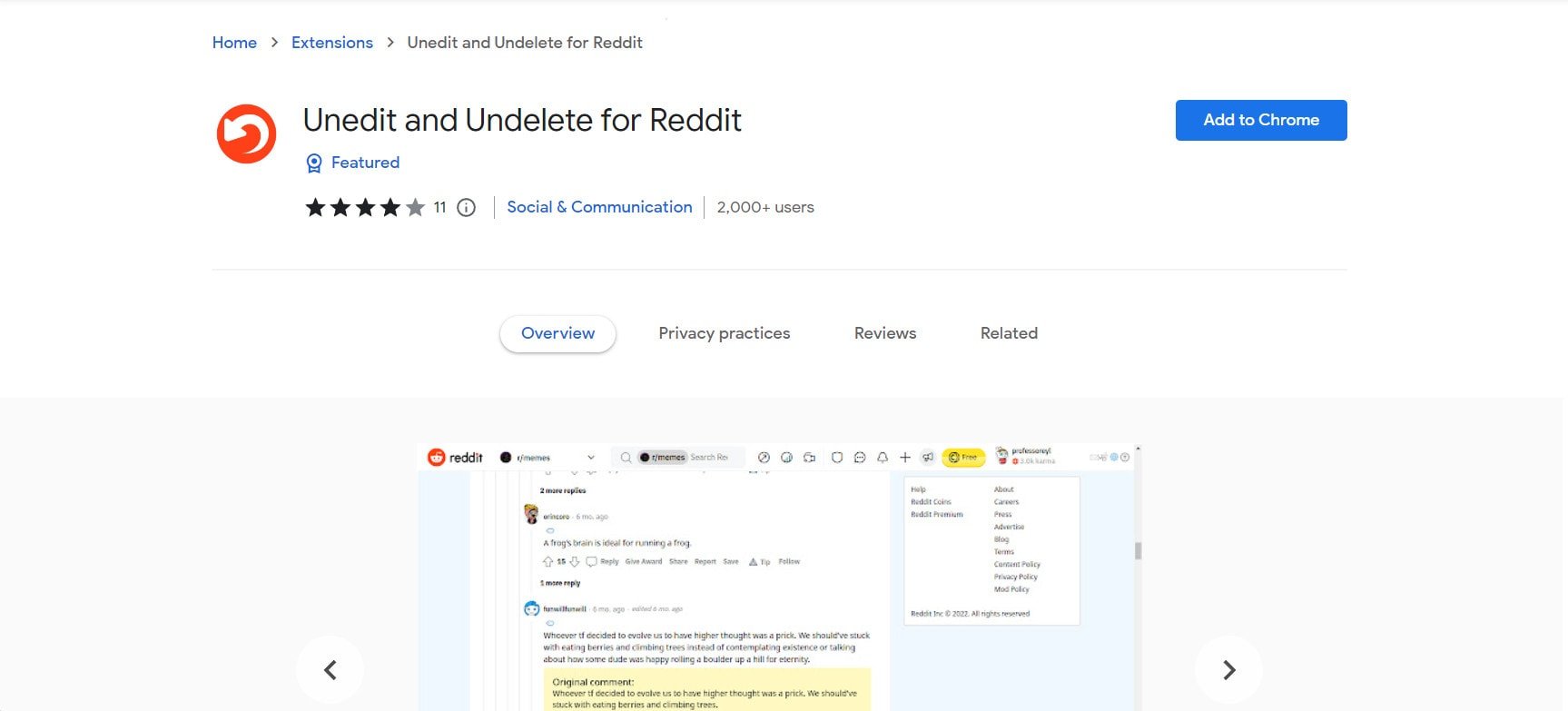 Annulla l'eliminazione di Reddit