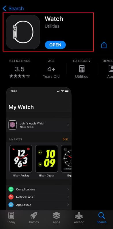 Avvia l'app Watch sul tuo iPhone | continua la configurazione su iPhone