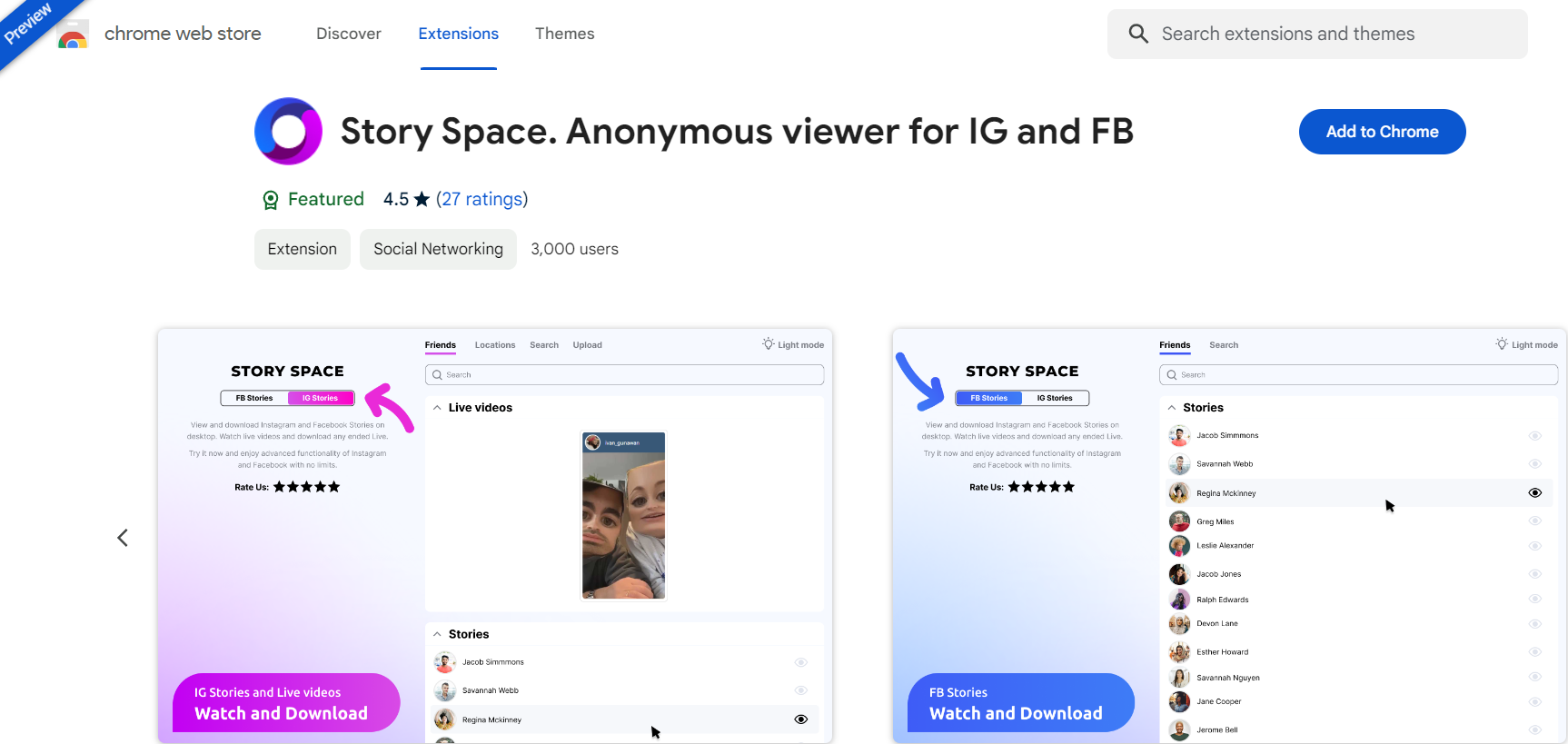 Story Space Visualizzatore anonimo per IG e FB