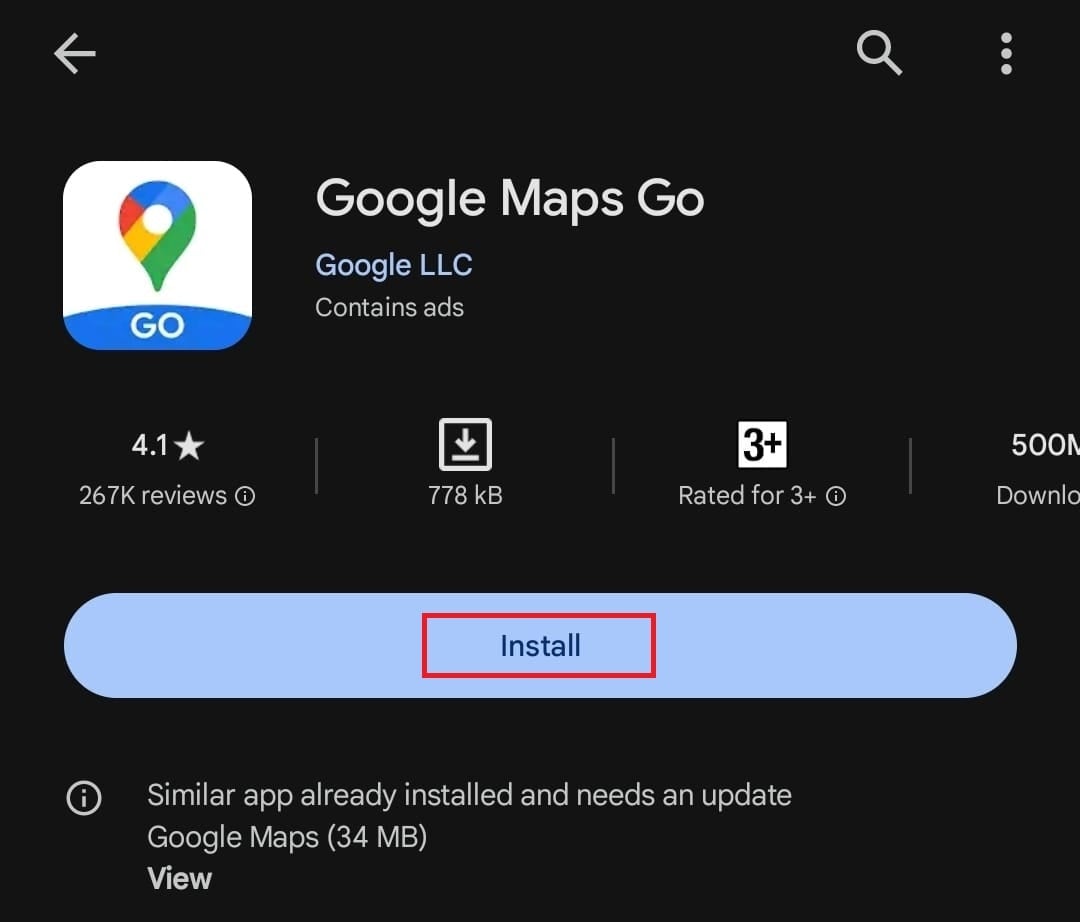 Installa Google Maps Go