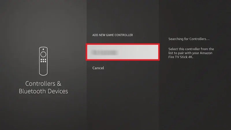 Seleziona il tuo controller per connetterti a Firestick