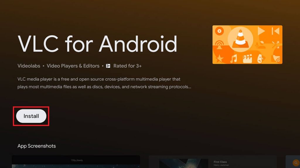 Installa l'app VLC per Android