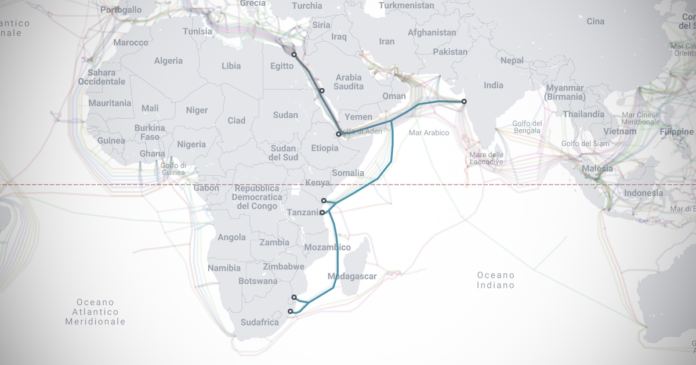 Un cavo sottomarino di Internet è stato effettivamente danneggiato nel Mar Rosso