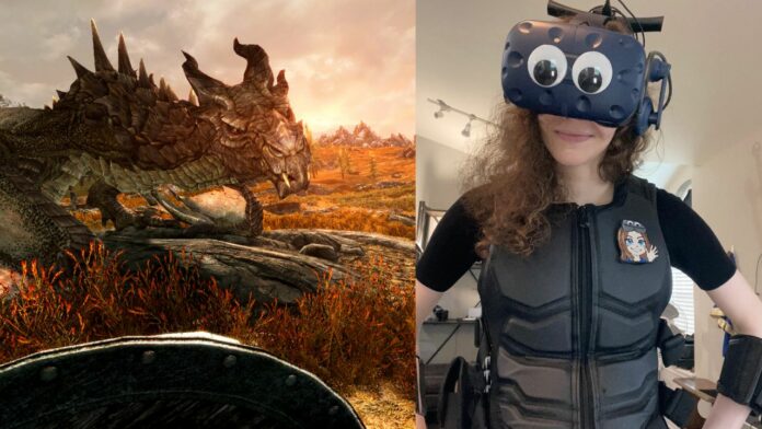 Skyrim VR oltre i limiti del realismo: streamer sfoggia una postazione da 15mila dollari!
